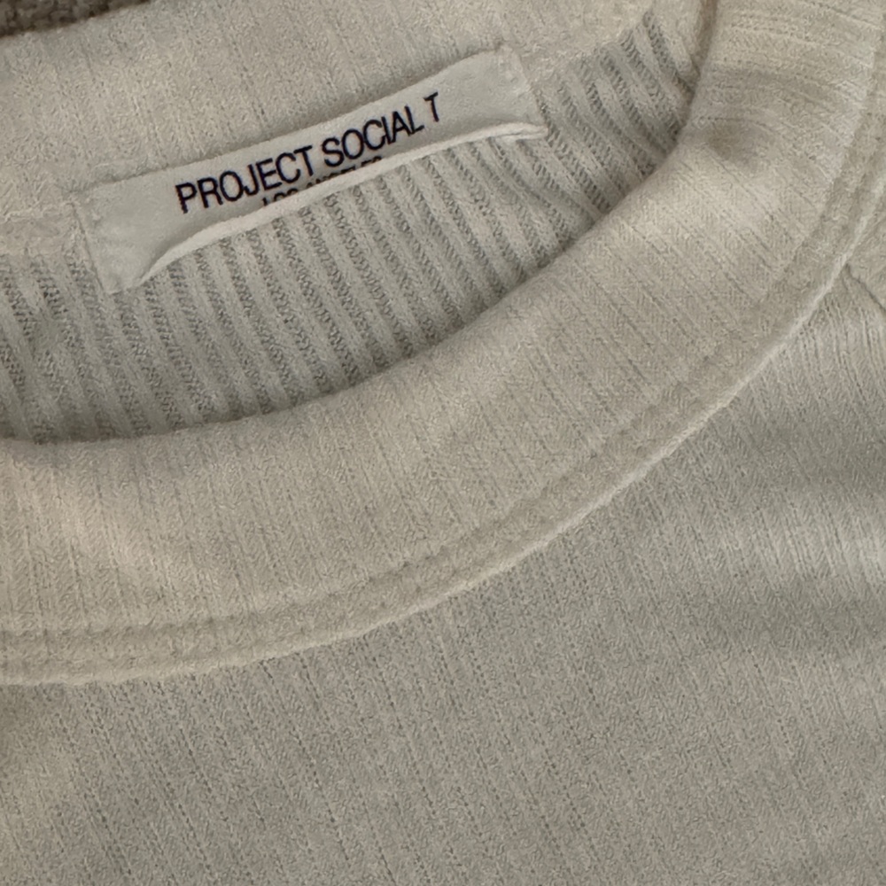 Project Social T Ribbed Cream Top - Picture 4 of 4